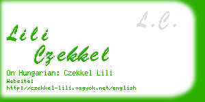 lili czekkel business card